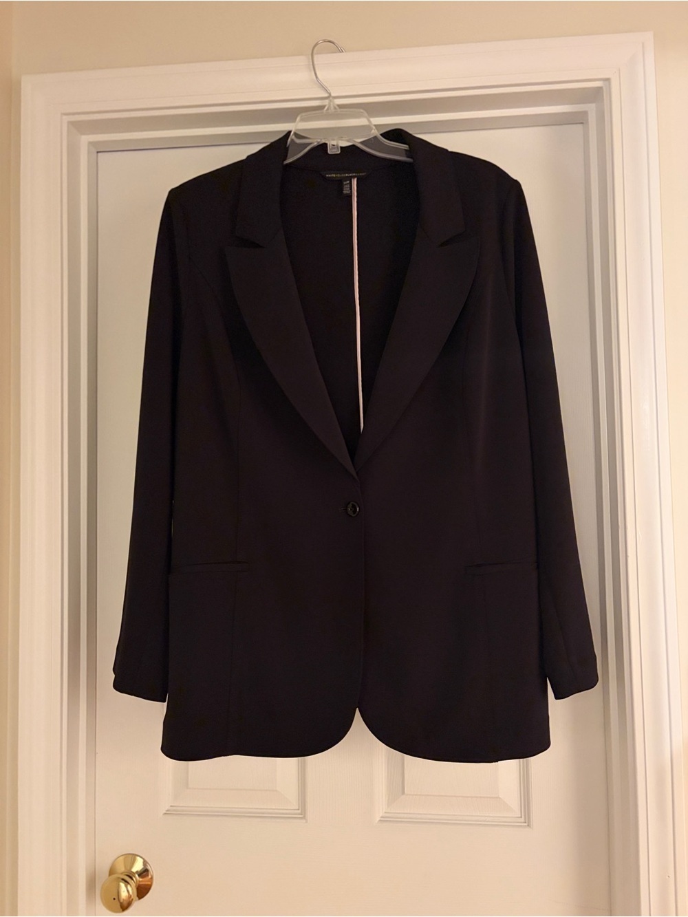 White House Black Market Black Single-Button Relaxed Blazer